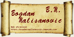 Bogdan Mališanović vizit kartica